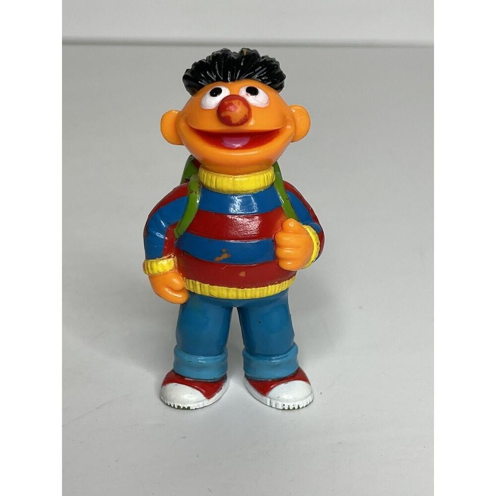 1980's Sesame Street Ernie PVS Figurine Toy SMALL Collectible